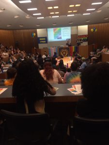 LGBTQ welcome reception. Courtesy John Hummell.