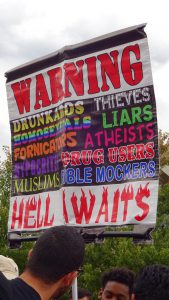 A preacher's sign at Risman Plana. Sept 28, 2016.