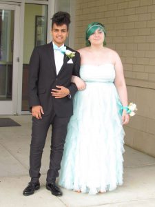 Hunter and Kirsch at prom. Courtesy of Chris Hunter.